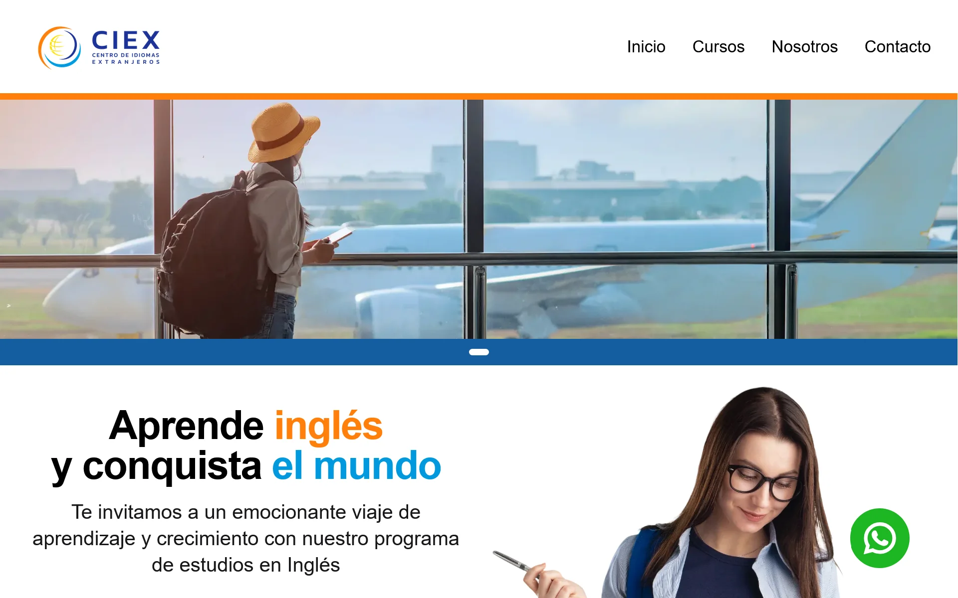 Interfaz de ciex.cl — Centro de Idiomas Extranjeros